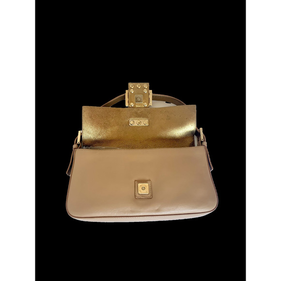 Fendi Baguette Beige Leather with Gold Studded Metal Buckle - Picture 4 of 16